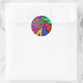 Helder abstract ronde sticker (Tas)