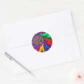 Helder abstract ronde sticker (Envelop)