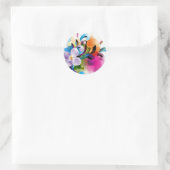 Helder Abstract Ronde Sticker (Tas)