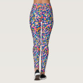 Helder Abstract vierkant vierkant patroon Leggings (Achterkant)