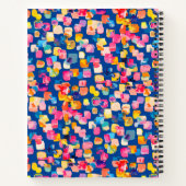 Helder Abstract vierkant vierkant patroon Notitieboek (Achterkant)