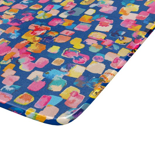 Helder Abstract vierkant vierkant patroon Snijplank (Hoek)