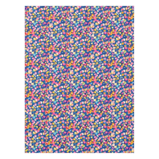 Helder Abstract vierkant vierkant patroon Tafelkleed (Voorkant)