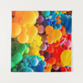 Helder abstracte achtergrond van warboel van regen wandkleed (Voorkant (horizontaal))
