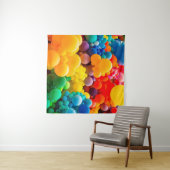 Helder abstracte achtergrond van warboel van regen wandkleed (In Situ (horizontaal))