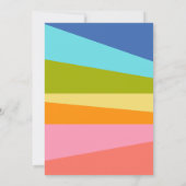 Helder Abstracte geometrische regenboogbat Mitzvah Kaart (Achterkant)