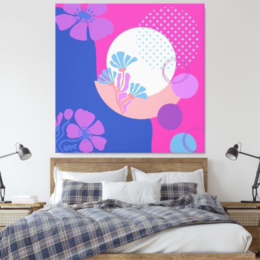 Helder Abstracte kunst Canvas Afdruk (Insitu (Slaapkamer))