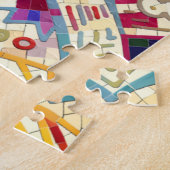 Helder Abstracte Kunst Legpuzzel (Zijkant)