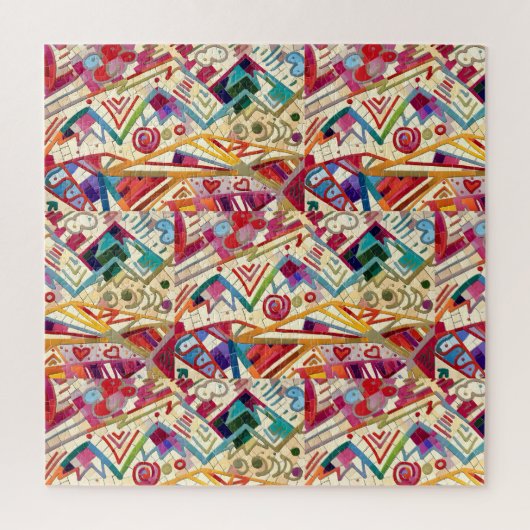 Helder Abstracte Kunst Legpuzzel (Verticaal)