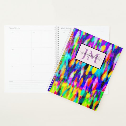 Helder abstracte mix gepersonaliseerd planner (Display)