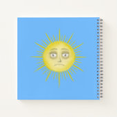 Helder Abstracte Zon Kunst Notitieboek (Achterkant)