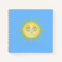 Helder Abstracte Zon Kunst Notitieboek