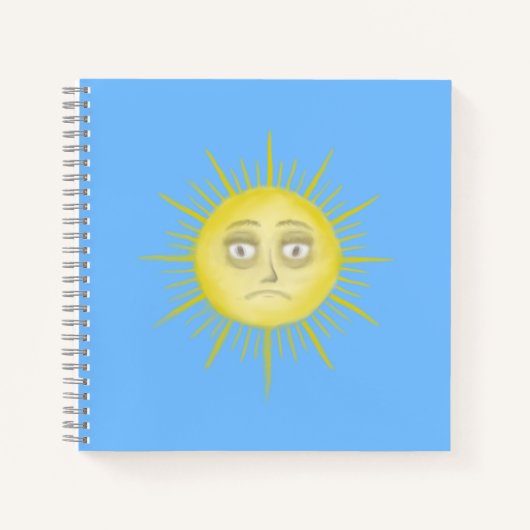 Helder Abstracte Zon Kunst Notitieboek (Voorkant)