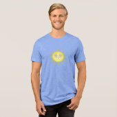 Helder Abstracte Zon Kunst Tri-Blend Shirt (Voorkant volledig)