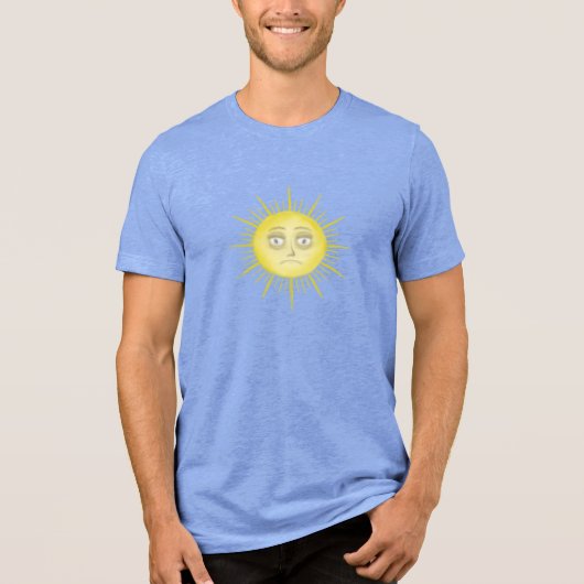 Helder Abstracte Zon Kunst Tri-Blend Shirt (Voorkant)