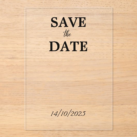 Helder Acryl Uitnodigingen (Voorkant)