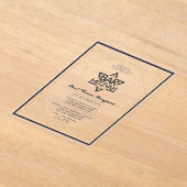 Helder Acrylaat BAR MITZVAH Marineblauw Goud Moder Acryl Uitnodigingen (Laagn)