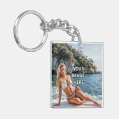 HELDER! 🔑 Acrylaat Sleutelhanger – Voeg Afbeeldin (Voorkant Links)
