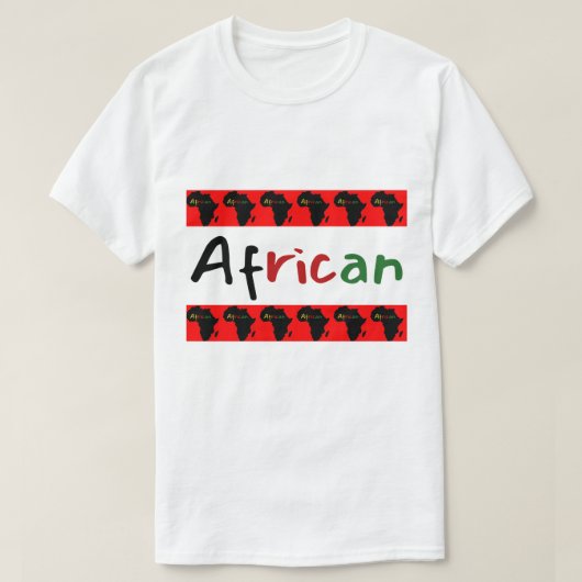 Helder Afrikaans trendy T-shirt (Design voorkant)