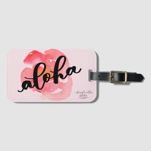 Helder Aloha Abstract Bloem Bagagelabel (Voorkant (horizontaal))