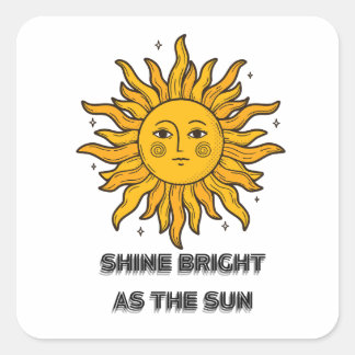Helder als de zon vierkante sticker