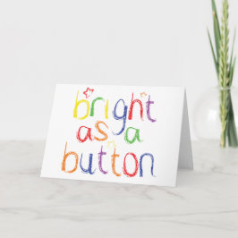 Helder als een Button - Gefeliciteerd Kaart