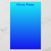 Helder Aqua Blauwe Gepersonaliseerde Ombre