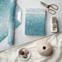 Helder Aqua Blauwe Glitter Witte Glans Patroon
