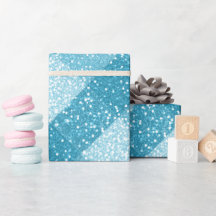 Helder Aqua Blauwe Glitter Witte Glans Patroon