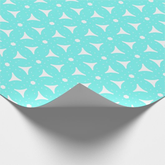 Helder Aqua Blue-ontwerp Cadeaupapier (Hoek)