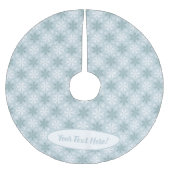 Helder Aqua en Winter Wit Sneeuwvlok Patroon Kerstboom Rok (Voorkant)