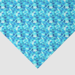 Helder Aqua Marine Zeeglas Kleine Schaal Decoupage Tissuepapier