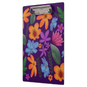 Helder aquarel bloempatroon botanische esthetiek klembord (Links)