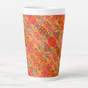 Helder artistiek paisley bloemmotief latte mok