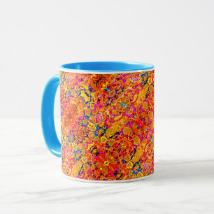Helder artistiek paisley bloemmotief mok