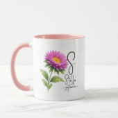 Helder Aster Monogram – Geboortebloem September Mok (Links)