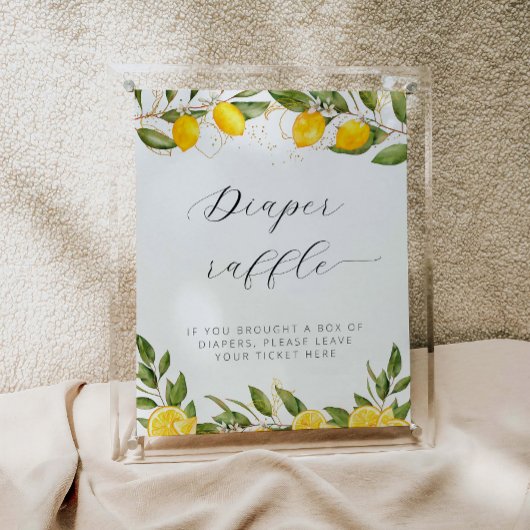 Helder Baby shower met zomerluier op Lemon Poster