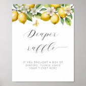 Helder Baby shower met zomerluier op Lemon Poster (Voorkant)