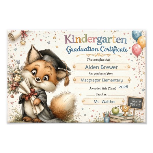 Helder Begin Feest Foto Afdruk (Voorkant)