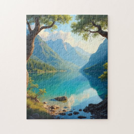 Helder bergmeer  legpuzzel (Verticaal)