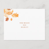 Helder blad herfstblad dankbaar foto briefkaart (Achterkant)