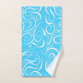 Helder blauw Abstract zwendel Bad Handdoek (Handdoek)