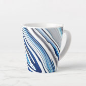 Helder Blauw en Wit Marmeren Aderen Variatie Mok (Rechterhoek)