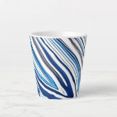 Helder Blauw en Wit Marmeren Aderen Variatie Mok (Voorkant)