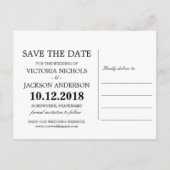 Helder Blauw Geel Bloemen BRUILOFT bewaar de datum Aankondigingskaart (Achterkant)