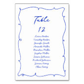 Helder Blauw Hand getrokken & Handgeschreven Zitli Kaart (Voorkant)