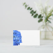 Helder Blauw Hydrangea Bloemen Blank Plaats Kaarte Plaatskaartje (Staand voorkant)
