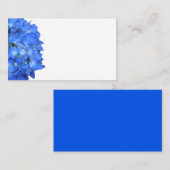 Helder Blauw Hydrangea Bloemen Blank Plaats Kaarte Plaatskaartje (Voorkant / Achterkant)
