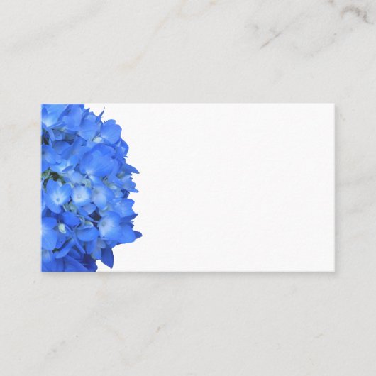 Helder Blauw Hydrangea Bloemen Blank Plaats Kaarte Plaatskaartje (Voorkant)