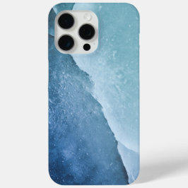 Helder blauw ijsoppervlak iPhone 15 pro max hoesje